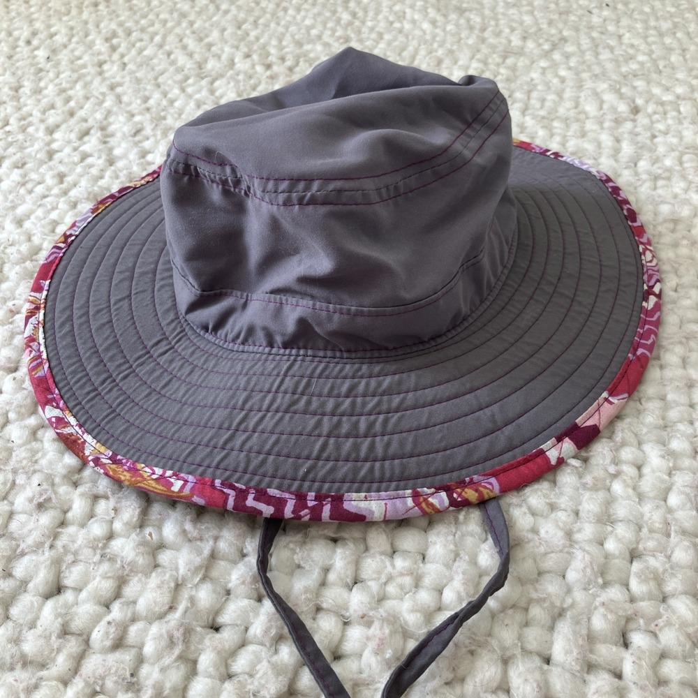 Pistil Hat Sun Strap Back Teal Wide Brim Geometric Print Outdoor Womens Hiking